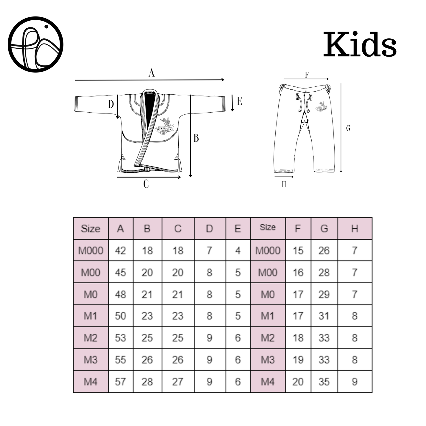 paower and co gi sizing for kids