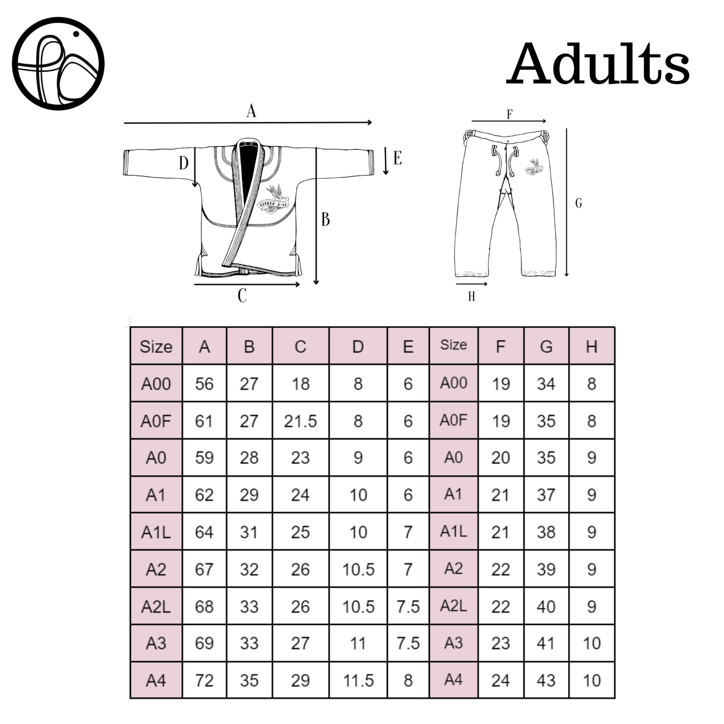 Coquette era Gi PANTS (ONLY) Adults