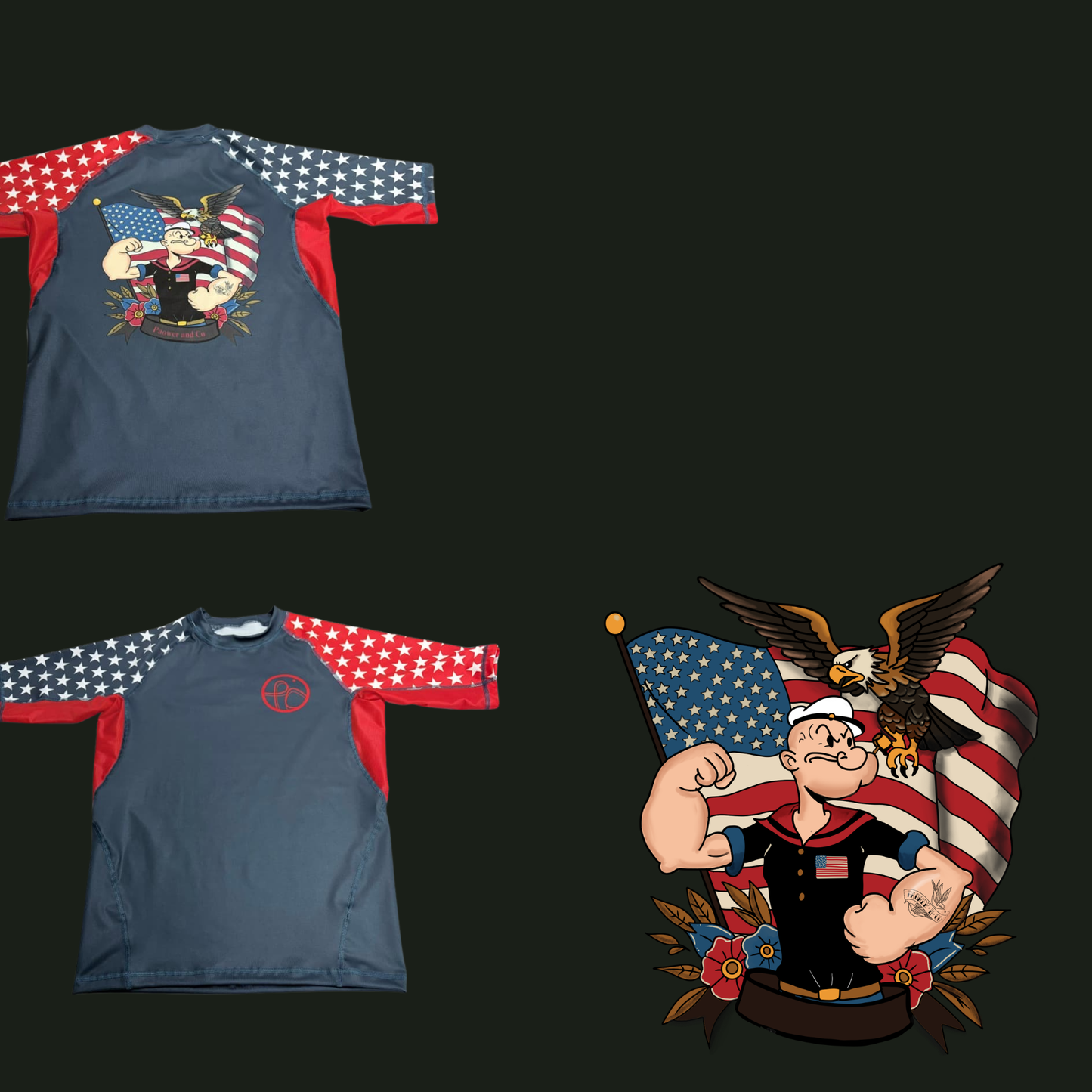 America 250 No gi Rashguard Adults