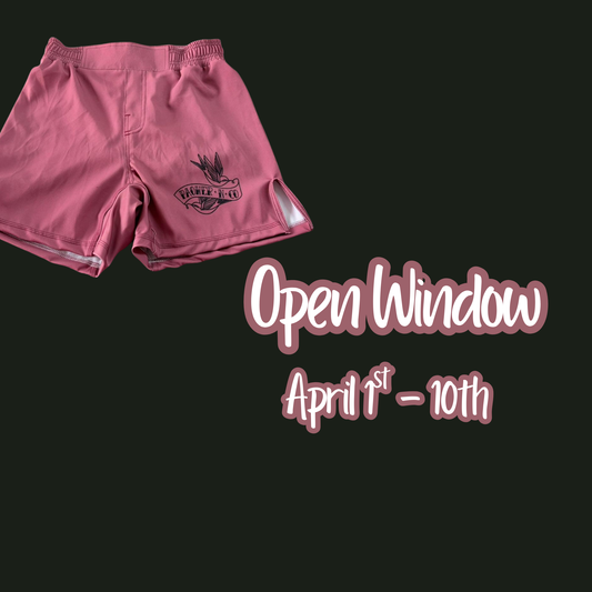 Macaroon pink Lycra no gi shorts Adults