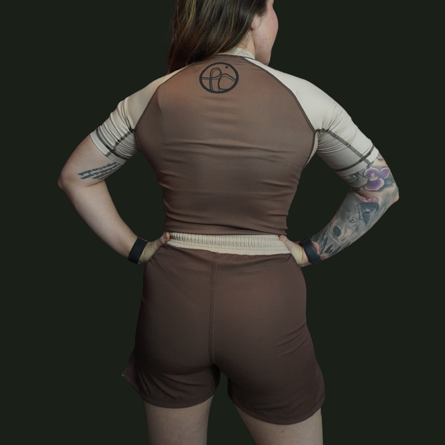 Mocha Latte Lycra no gi shorts Adults