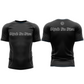 Black athletic shirt with 'Shield Fit Fit' branding on a white background